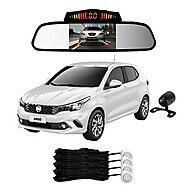 Sensor de Ré + Espelho com Câmera para Fiat Argo Branco - imagem 1