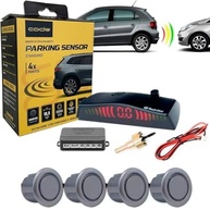 Sensor de Estacionamento 4 Pontos Grafite com Display LED e Sinal Sonoro - Segurança Total! - imagem 2