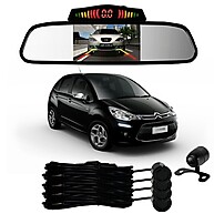 Sensor Ré + Espelho Câmera Citroen C3 Preto - imagem 1