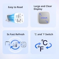 SONOFF SNZB-02D Sensor Inteligente de Umidade em Temperatura LCD Zigbee, Necessário hub de ponte Zigbee, , Funciona com Alexa/Google Home - imagem 5