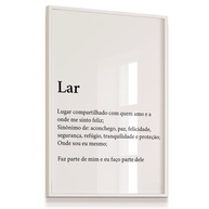 Quadro Decorativo Lar Significado - Moldura Branca com Acabamento Laminado | Decore com Estilo e Sentido - imagem 1