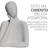 Estátua Artesanal Família Pai 9 cm em Cimento Branco - Decoração Elegante e Sentimental - imagem 4