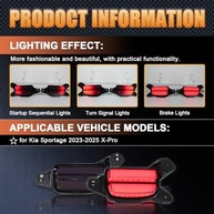 Luz de Neblina LED Sequencial para Kia Sportage 2023-2025 X-Pro Prestige: DRL, Seta e Freio - imagem 3