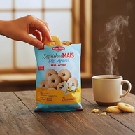 Kit 6 Pacotes de Sequilhos sem Açúcar sem Glúten sabor Baunilha 120g cada - Nazinha - imagem 4
