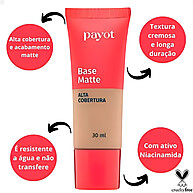 Base Líquida Matte Payot: Alta Cobertura e Toque Sequinho - imagem 1