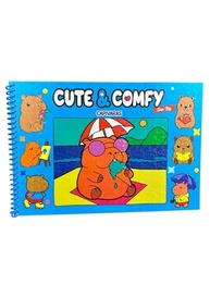 Livro de Colorir Adulto Cute & Comfy Série BIG - Capivaras | Capa Holográfica - imagem 3