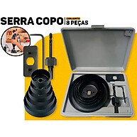 Serra Copo Fertak 8 Peças: Corte Preciso em Madeira, Metal e PVC - imagem 1