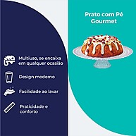 Prato de Vidro com Pé Gourmet Ruvolo – Elegância na Hora de Servir - imagem 2