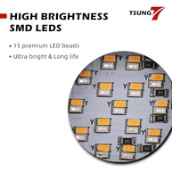 Luzes Traseiras LED Moto Bullet SMD 2 Peças: Freio, Seta e Lanterna (Cromado) - imagem 5