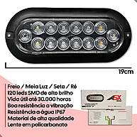 Lanterna LED Carretinha ASX: Freio, Ré e Seta - imagem 2