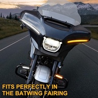 Luz de Seta LED Batwing Fairing para Harley Street Glide 2023-2024 | DRL e Seta Sequencial - imagem 5