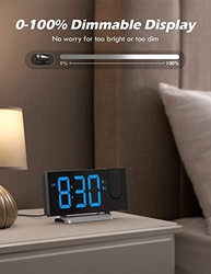 Relógio de Alarme com Projetor Rotativo 180° e Rádio FM | Seu Quarto Mais Moderno e Funcional - imagem 3