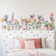 Adesivo de Parede Floral com 33 Peças - Decore seu Quarto com Estilo e Facilidade - imagem 1