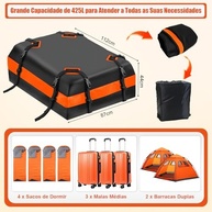 Bagageiro de Teto Dobrável 425L: Aumente o Espaço do Seu Carro com Segurança e Estilo! - imagem 4