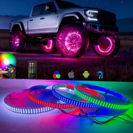 Kit Luzes de Roda LED RGBW com App: Ilumine seu Carro com Estilo e Segurança! - imagem 1