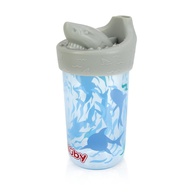 Copo Nuby com Tampa de Silicone 3D Cinza - Estimule a Imaginação e Autonomia do Seu Bebê - imagem 1