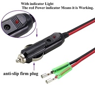 Cabo Adaptador Isqueiro 12V AAOTOKK 3m com LED e Interruptor - Potência e Controle para Seu Veículo - imagem 5