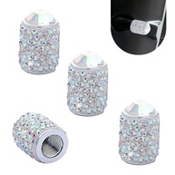4x Tampas de Válvula de Pneu Brilhantes com Strass Cristal - Elegância e Proteção para Seu Carro - imagem 1