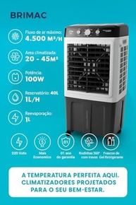 Climatizador de Ar Brimac 220V - 40L Refresque seu Ambiente com Estilo - imagem 4