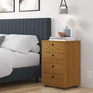 Gaveteiro Mesa de Cabeceira 4 Gavetas Freijó - Organize seu Quarto com Estilo - imagem 2