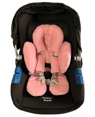 Redutor de Bebê Conforto Anatômico 100% Algodão - Conforto e Segurança para o seu Bebê (Rose) - imagem 2