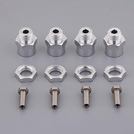 Expanda Seu Carro RC 1/10: Cubo de Roda Extensor 12mm Prata para Performance Superior - imagem 5