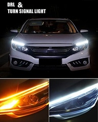 Fita de LED Sequencial 60cm: DRL Branco e Âmbar para Faróis - Transforme Seu Carro! - imagem 5