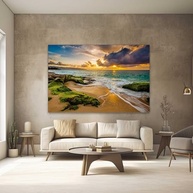 Quadros Decorativos Paisagem Praia 130x90cm - Transforme seu Ambiente com Estilo e Sofisticação - imagem 2