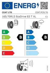 Pneu CEAT Ecodrive 165/70R13 83T: Segurança e Economia para Seu Carro - imagem 3