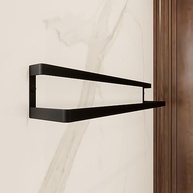 Porta Toalha Duplo 60cm Preto Design Italiano - Modernidade e Estilo para seu Banheiro - imagem 2