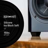 Pés de Isolamento IsoBlock Hudson Hi-Fi: Silenciosos e Precisos para Seu Equipamento de Áudio - imagem 3