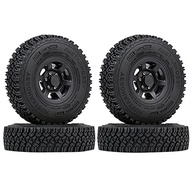 Conjunto de Pneus e Rodas 1.55" 1/10: Performance Off-Road e Estilo Preto para seu Carrinho RC - imagem 2