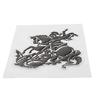 Adesivo São Jorge Guerreiro 10x8cm - Proteção e Fé para Seu Carro - imagem 4