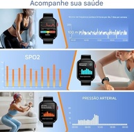 LucZeng Smartwatch Tela HD 2.01" IP68: Seu Aliado Fitness com 120+ Modos Esportivos e 2 Pulseiras - imagem 5