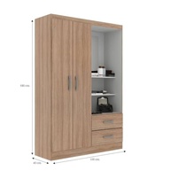 Guarda-Roupa Solteiro 2 Portas e 2 Gavetas Capelinha Evidencia – Organização e Estilo para Seu Quarto - imagem 3