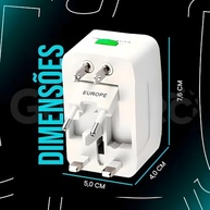 Adaptador Tomada Universal Bivolt 150+ Países: Seu Eletrônico em Qualquer Lugar! - imagem 3