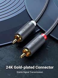 UGREEN Cabo RCA Estéreo 2RCA Macho para Macho: Som Hi-Fi para seu Home Theater (1M) - imagem 5