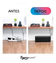 Caixa Organizadora de Fios e Cabos Supra Supply: Organize, Esconda e Proteja seus Cabos (Preta, 32cm) - imagem 5