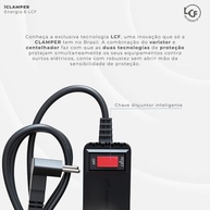 Filtro de Linha iCLAMPER Energia 6: Proteção Total para Seus Eletrônicos (6 Tomadas, 1.5m) - imagem 5