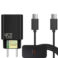 Carregador Turbo 45W GaN com Cabo USB-C 1m: Carga Rápida e Segura para Todos Seus Dispositivos - imagem 1