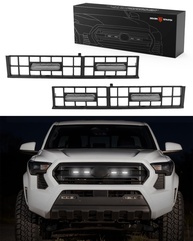 SEVEN SPARTA: Kit 4 Luzes LED para Grade Toyota Tacoma 2024-2025+ SR/SR5 - Instalação Plug & Play (Luz Branca, Revestimento Preto) - imagem 1