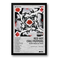 Quadro Álbum Blood Sugar Sex Magik Red Hot Chili Peppers 40x60cm - Arte de Parede Retrô com Moldura Ecológica - imagem 1