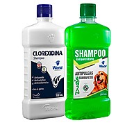 Shampoo Antipulgas e Clorexidina Cães e Gatos - 500mL - imagem 1