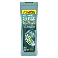 Shampoo Clear Anticaspa Detox Diário: 400ml por 330ml - imagem 1