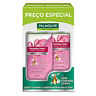 Shampoo + Condicionador Palmolive Ceramidas Force 350ml: cabelos 3x mais fortes - imagem 1