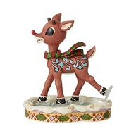 Estatueta Rudolph The Red-Nosed Reindeer Jim Shore - Coleção Traditions Patinando no Gelo 15 cm - imagem 2