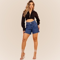 Short Jeans Cintura Alta: Seu Novo Essencial! - imagem 1