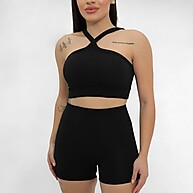 Conjunto Fitness Canelado: Top + Short - imagem 1