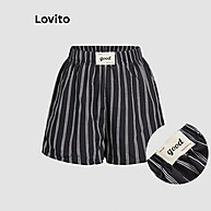 Shorts Feminino Listrado Lovito: Conforto e Estilo! - imagem 1