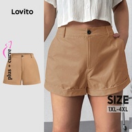 Shorts Lovito Plus Size: Estilo e Conforto para Mulheres - imagem 1